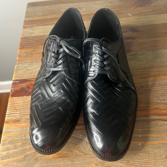 ALDO Dress Shoes‎ Oxford Lace Up Patterned Business Casual Black Size 10.5 main image 5